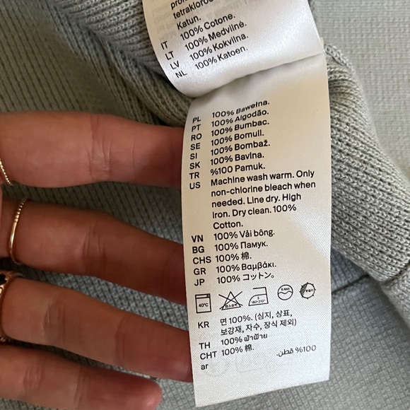 COS Light Blue Ribbed Knit Sweater - Picture 3 of 3